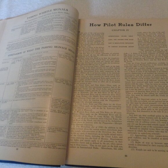 BOOK 1955-56 PILOTING SEAMANSHIP AND SM BOAT HANDLING CHARLES F CHAPMAN - Picture 13 of 16